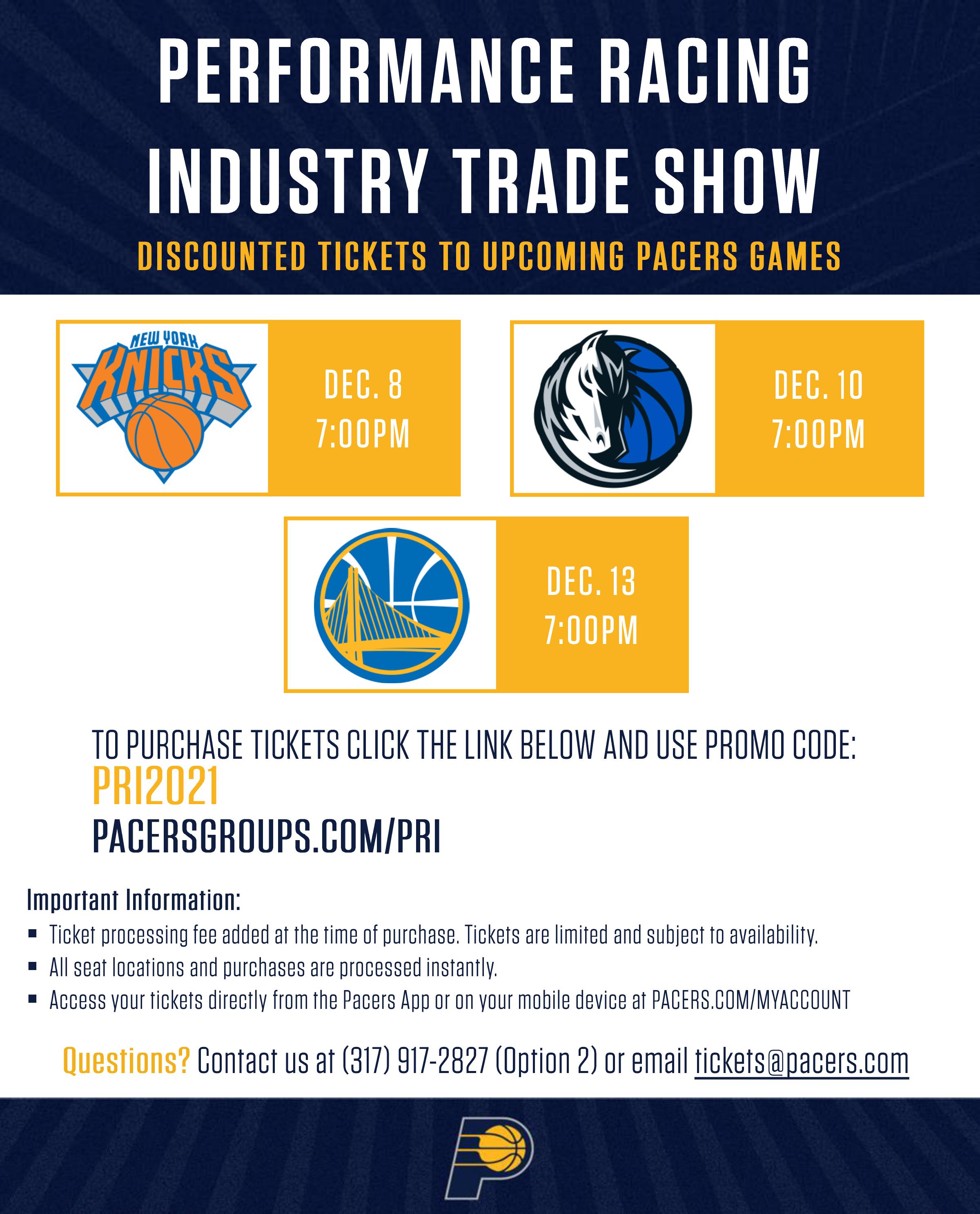 Discounted Indiana Pacers Game Tickets For PRI AttendeesPerformance