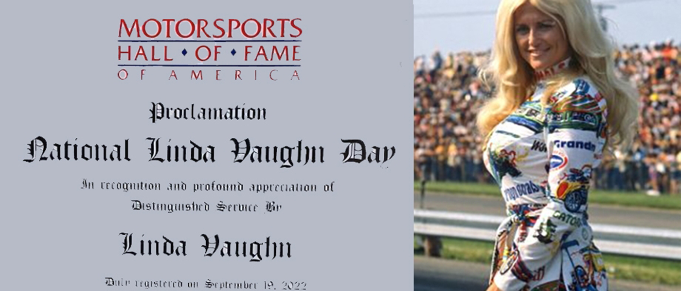 Motorsports Hall of Fame of America Declares 'National Linda Vaughn Day