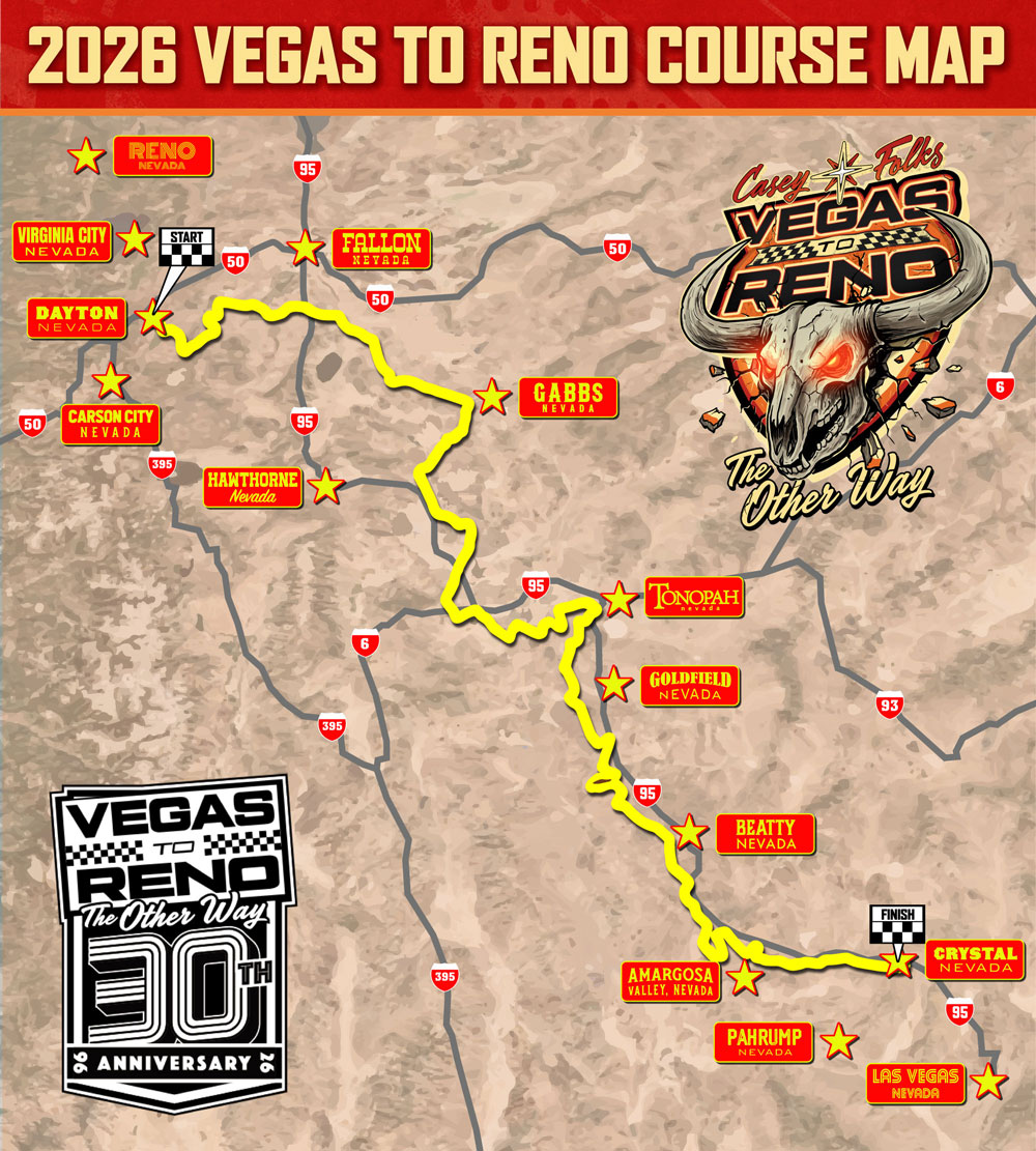 Reno to Vegas route