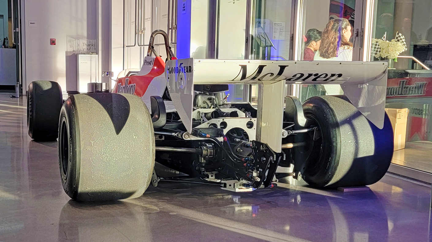 Petersen Auto Museum 2025 Long Beach Grand Prix event Prost McLaren