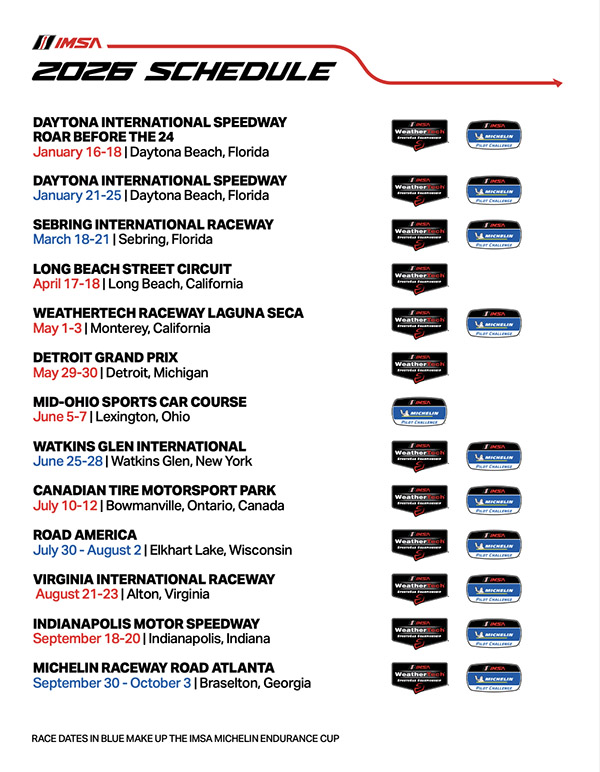 IMSA Schedule