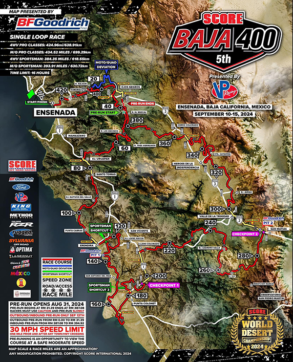 Baja 400 Map