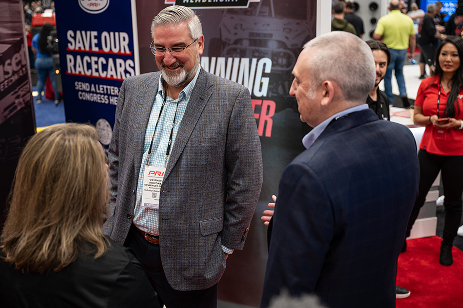 During his tour of the 2021 PRI Show, Indiana Governor Eric Holcomb joined PRI as a Champion member.