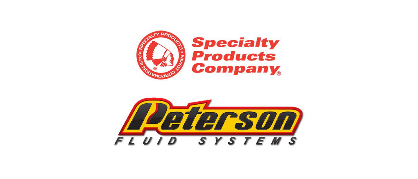 Specialty Products Company logo, Peterson Fluid Systems logo
