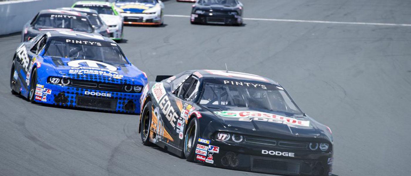 NASCAR Pinty's Series cars on track