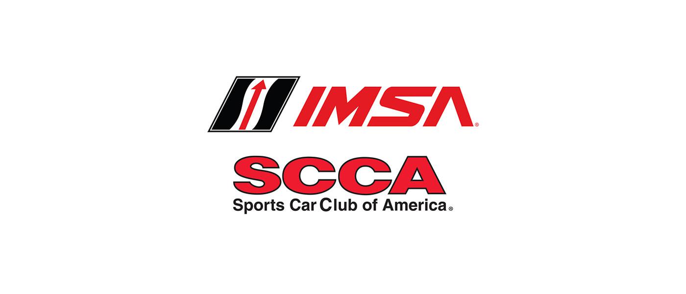IMSA, SCCA logos