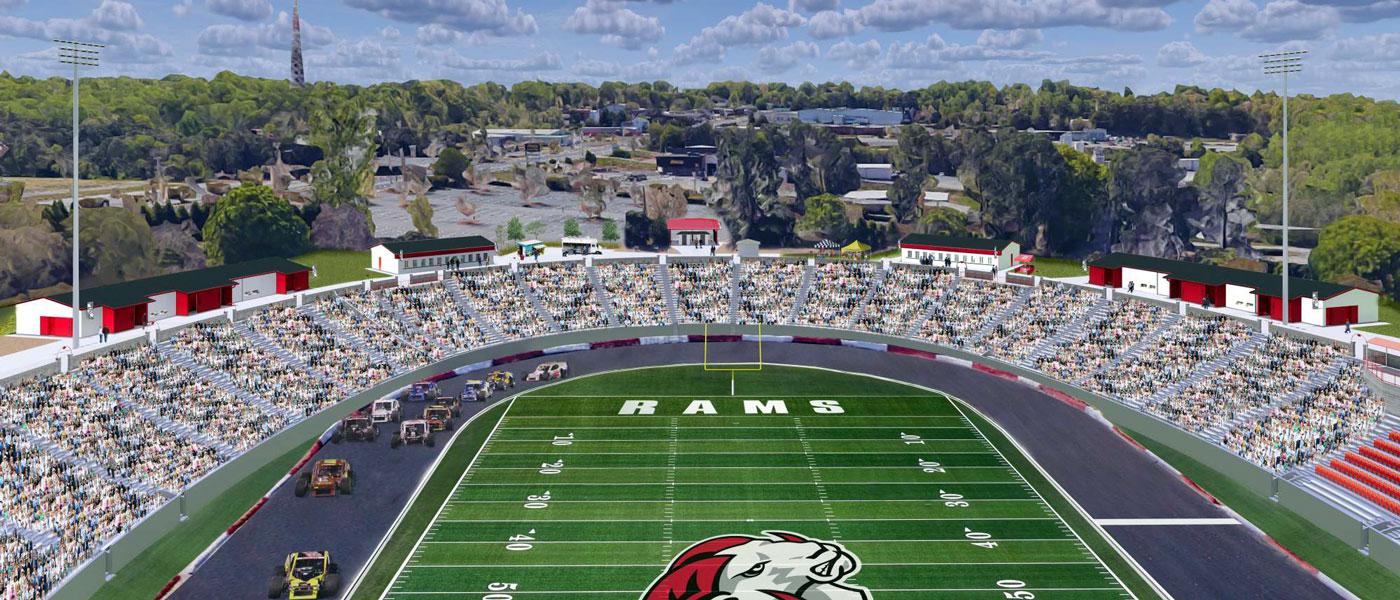 ​​​​​​​North Carolina’s Bowman Gray Stadium rendering