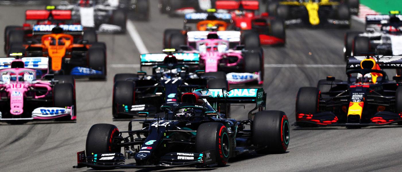 Formula 1 vehicles on track. Photo courtesy of Formula 1
