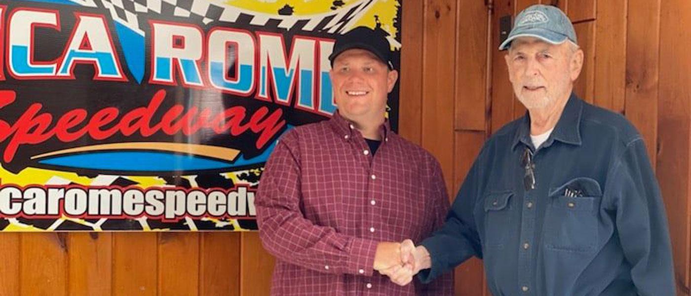 Brett Deyo, left, and Gene Cole, right. Photo courtesy of Utica-Rome Speedway
