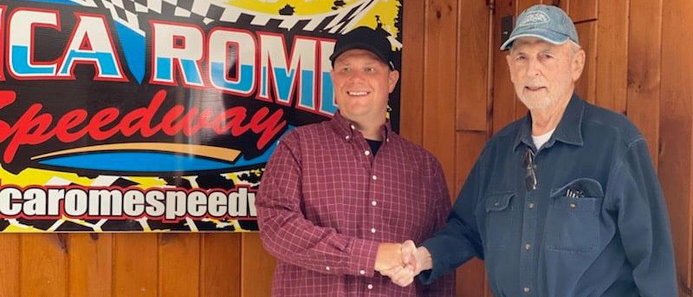 Brett Deyo, left, and Gene Cole, right. Photo courtesy of Utica-Rome Speedway