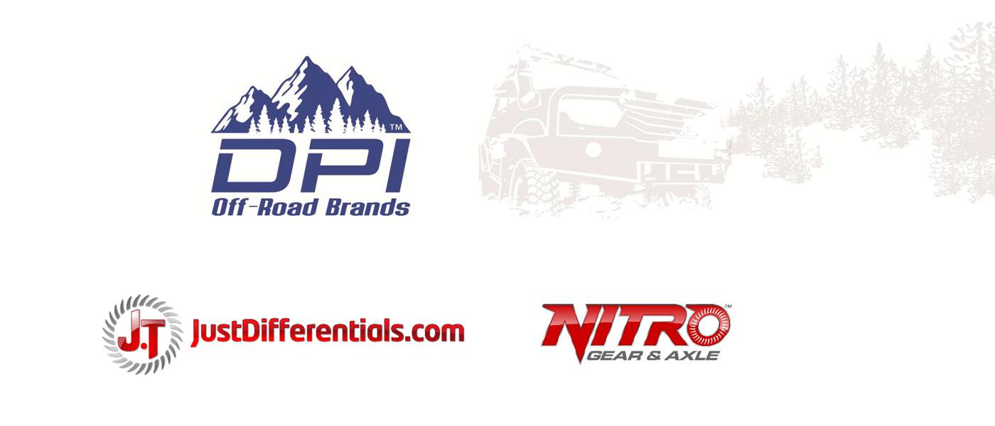 DPI Off-Road Brands logo, J.T.’s Parts & Accessories, Inc. logo, Nitro Gear & Axle logo