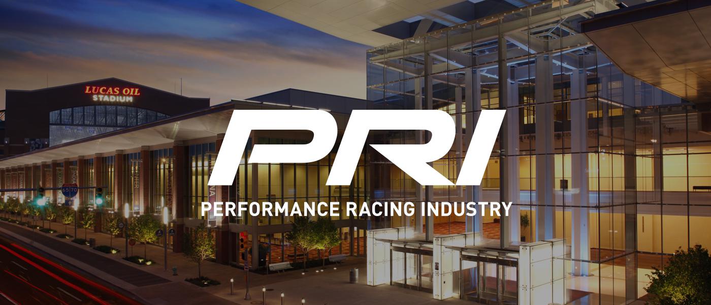 PRI logo in front of Indiana Convention Center