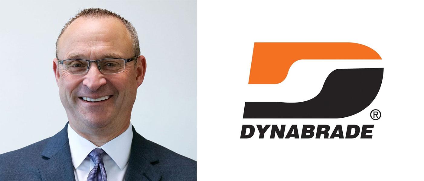 Headshot of Michael Buffamonti, new Dynabrade CEO, and Dynabrade logo