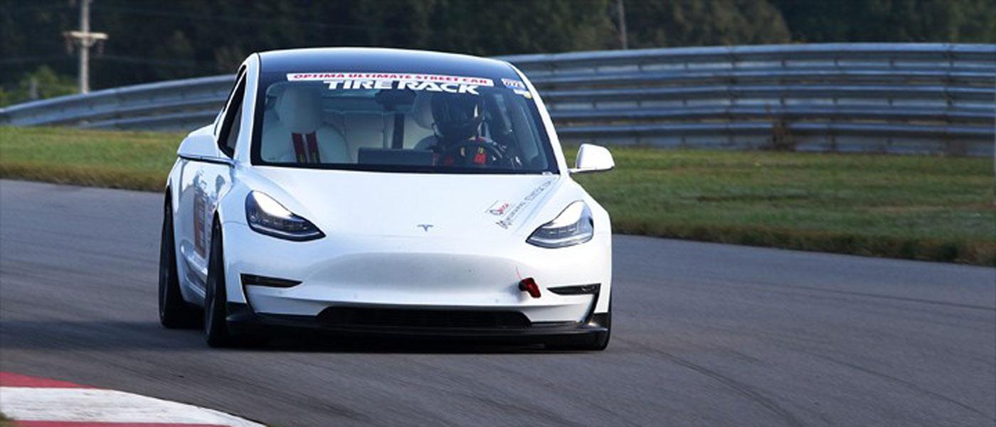 SCCA EV car on track