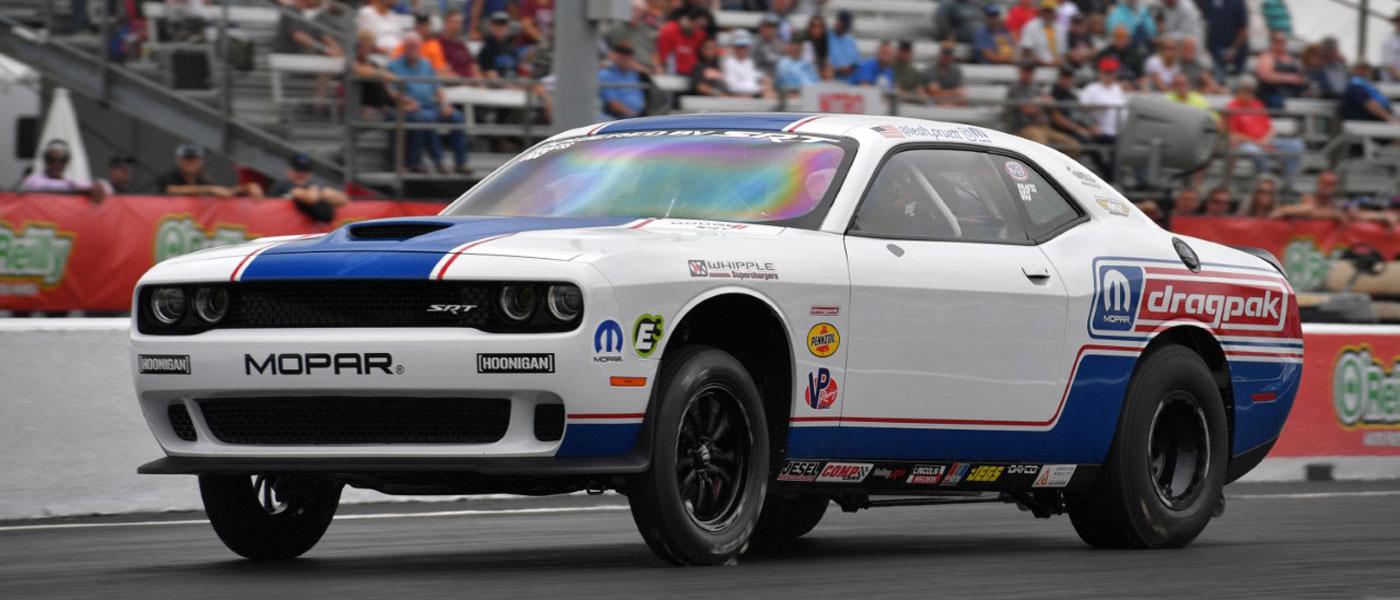 Drag Pak on-track driven by Leah Pruett. Photo courtesy of Mopar