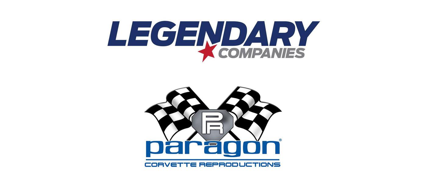 Legendary Companies, Paragon Corvette Reproductions logos