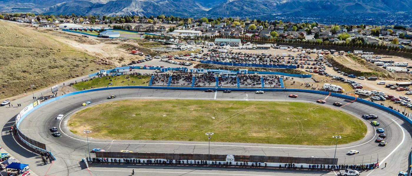 aerial image of Wenatchee Valley’s Super Oval in East Wenatchee, Washington