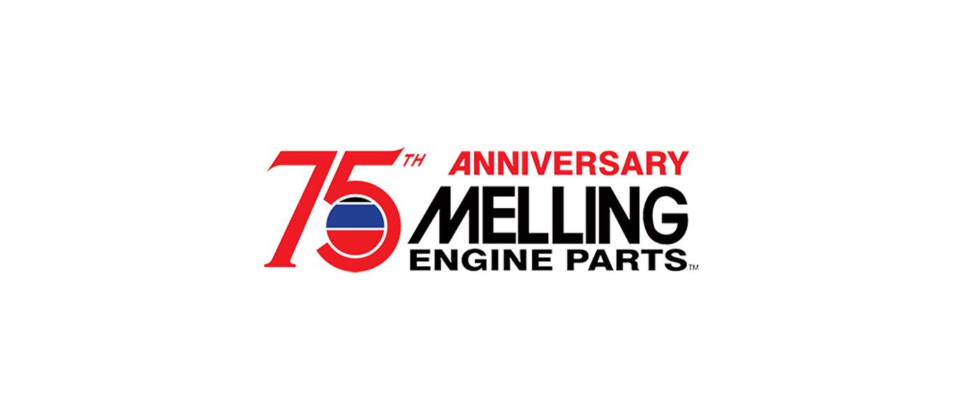 75th Anniversary Melling Engine Parts logo