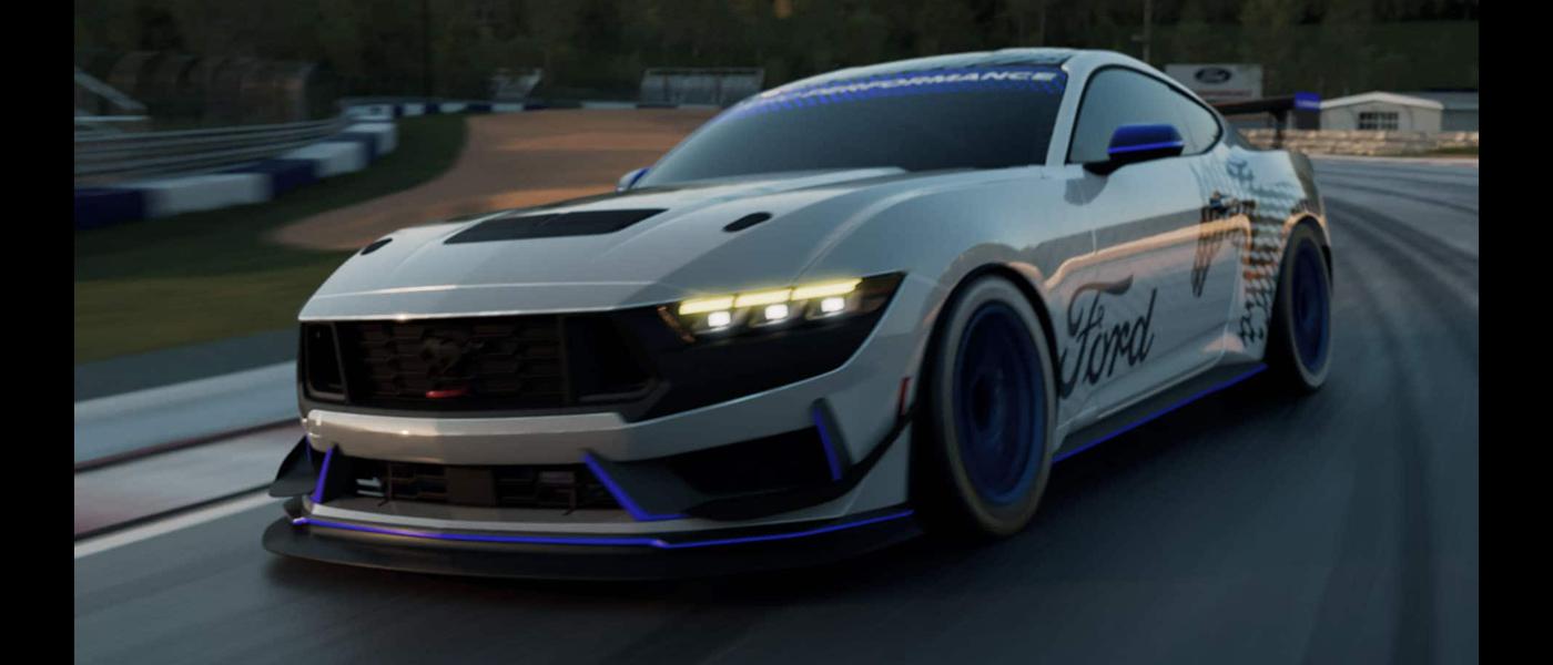 Seventh generation Ford Mustang on track