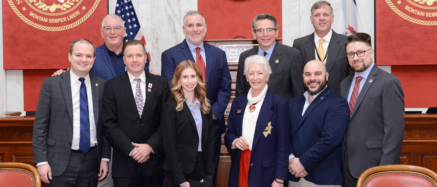 Bottom row: WV Senator Ben Queen, WV Senator Mark Maynard, Kiley Chapley (SEMA/PRI), Laura Bowman (WV Motorsports Committee), Jared Frederick (Summit Point Motorsports Park), Christian Robinson (SEMA/PRI). Top row: Tim Cotter (MX Sports), Jeff Johnson (Summit Point Motorsports Park), Tom Deery (PRI), Edwin Pardue (Summit Point Motorsports Park).