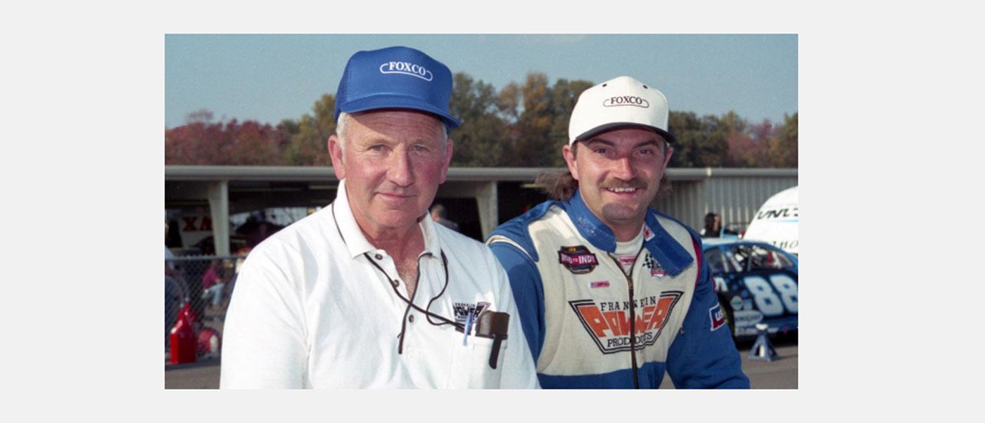 Galex Fox, left, and Dave Darland, right. Photo courtesy of John Mahoney, USAC