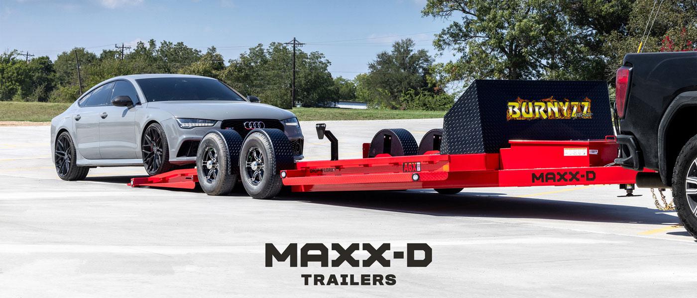 Audi on a MAXX-D Trailers and Burnyzz trailer