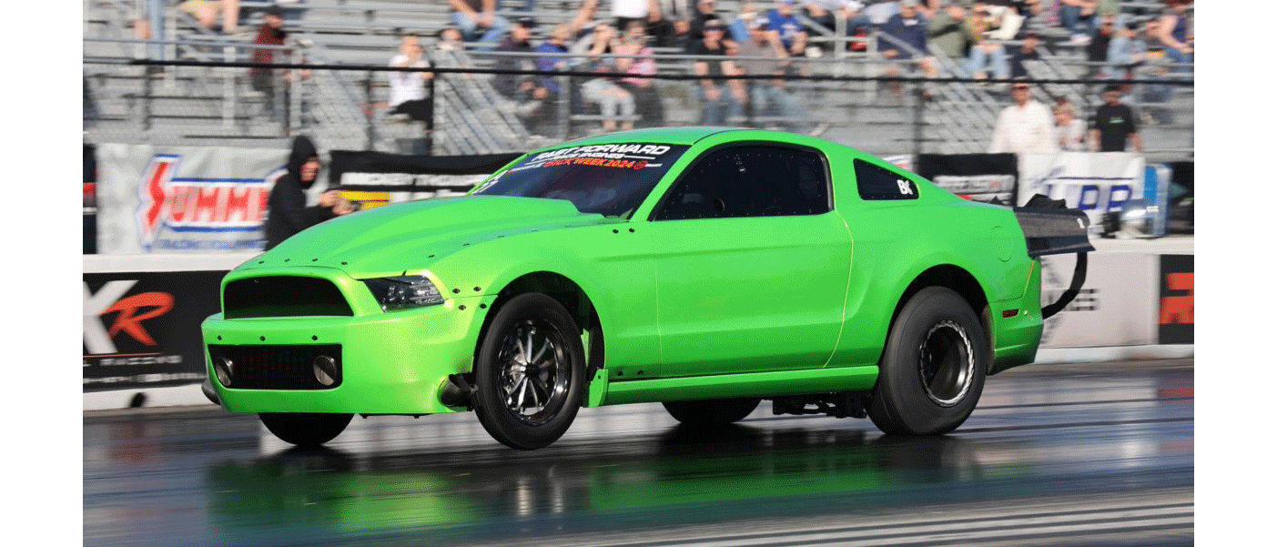 Brett LaSala record-breaking run Sick Week 2025. Drag-and-drive radial tire. Photo courtesy of Sick The Magazine, Facebook