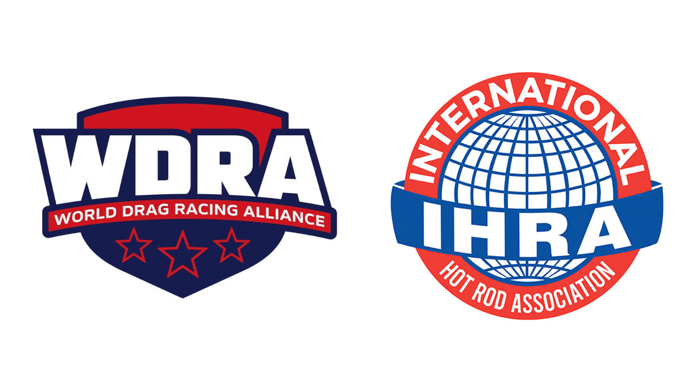 World Drag Racing Alliance WDRA and International Hot Rod Association IHRA logos