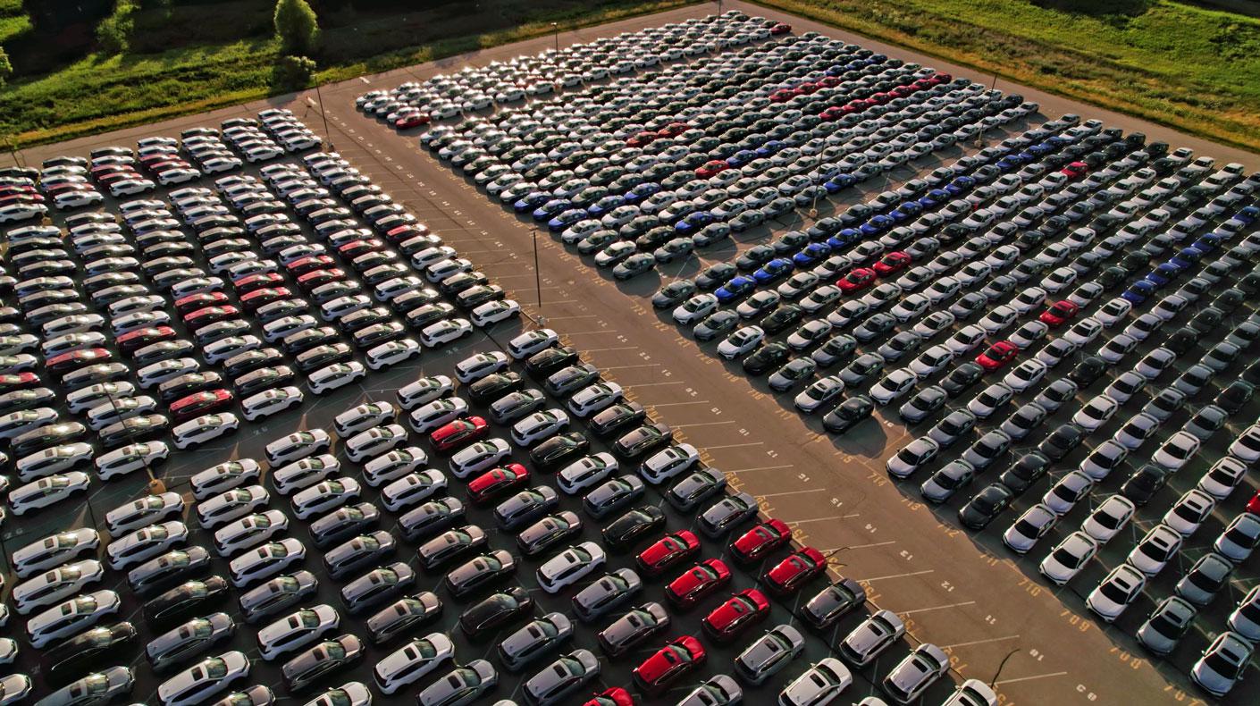 aisles of vehicles for PRI tariffs article. courtesy of shutterstock