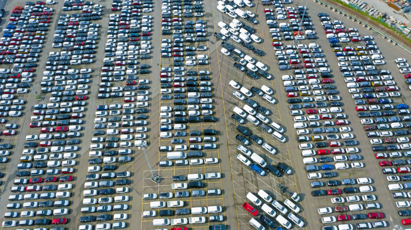 image of full automotive car lot courtesy of Shutterstock