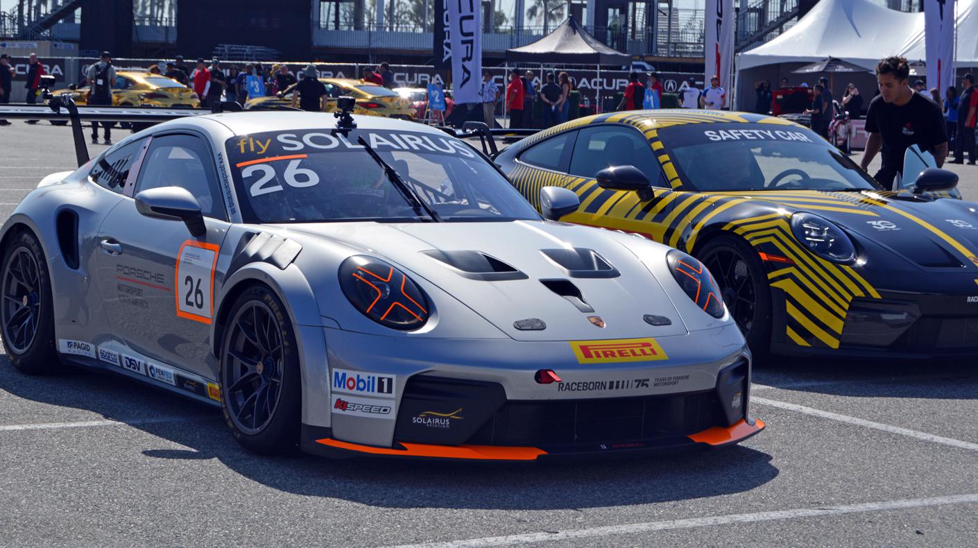 An image of Porsche Carrera Cup North America vehicles.