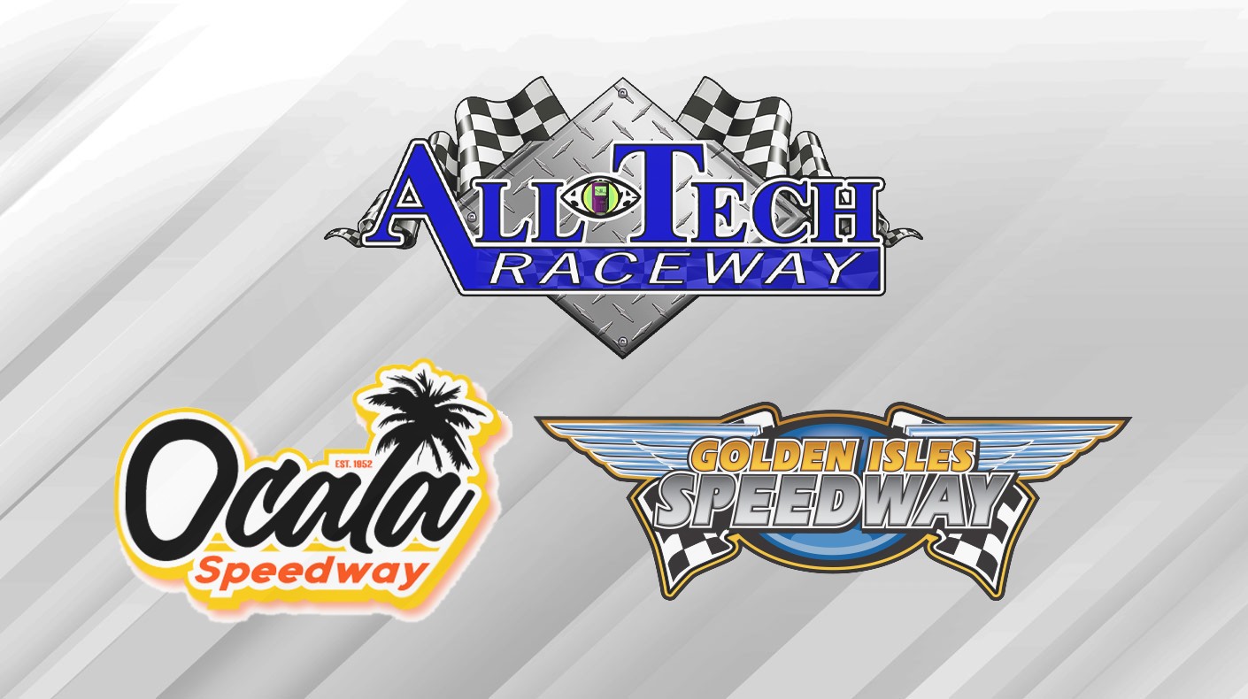 Images of race track logos.