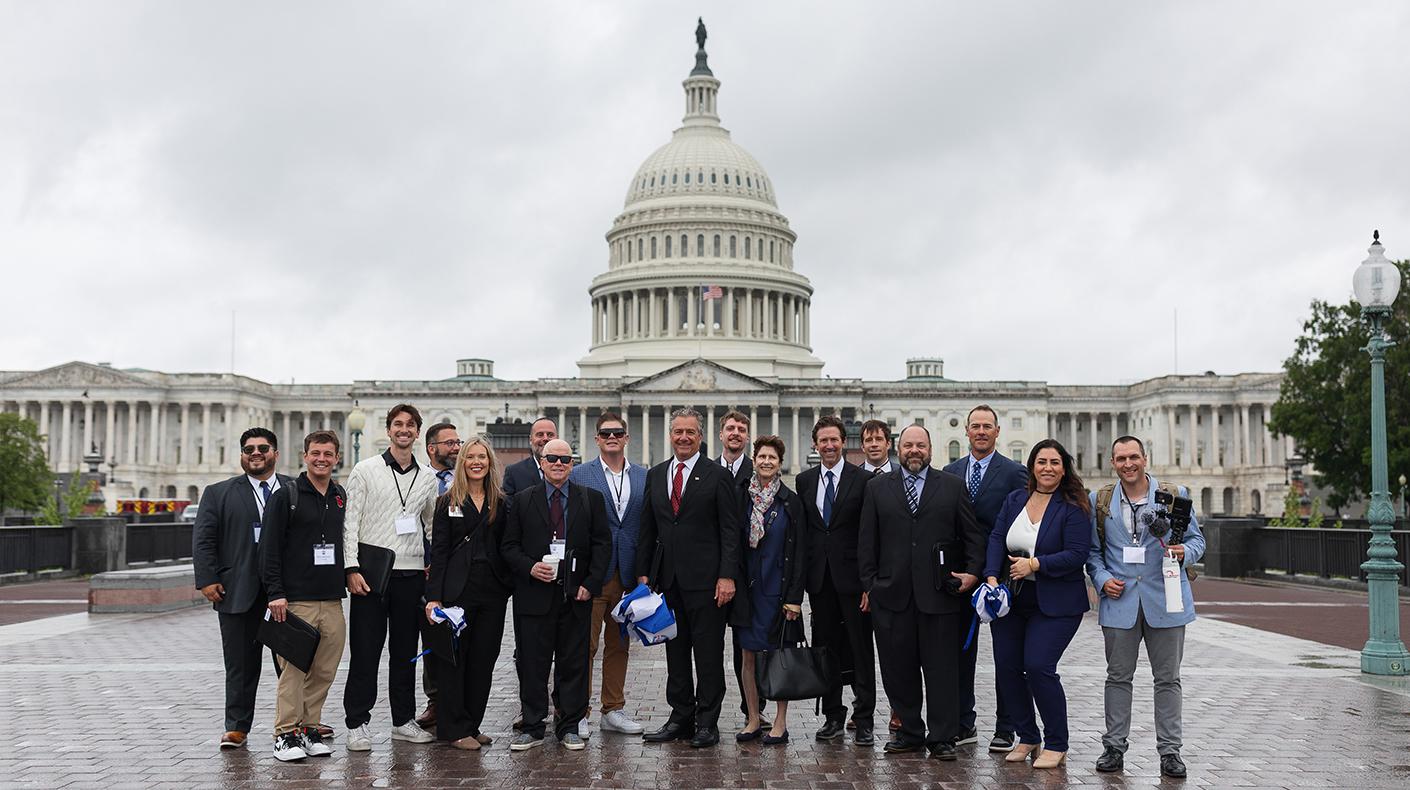 The SEMA and PRI Rally participants at the Capitol.