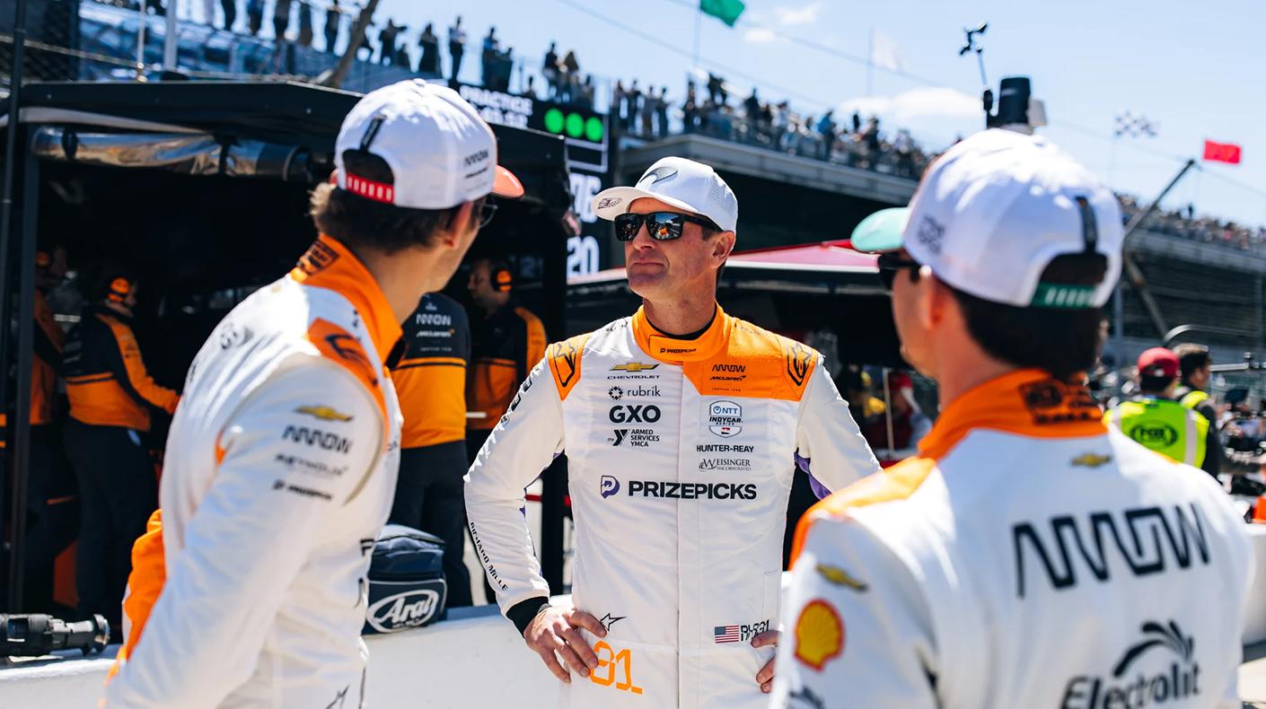 Arrow McLaren Sporting Director Ryan Hunter-Reay on pit lane at IMS.