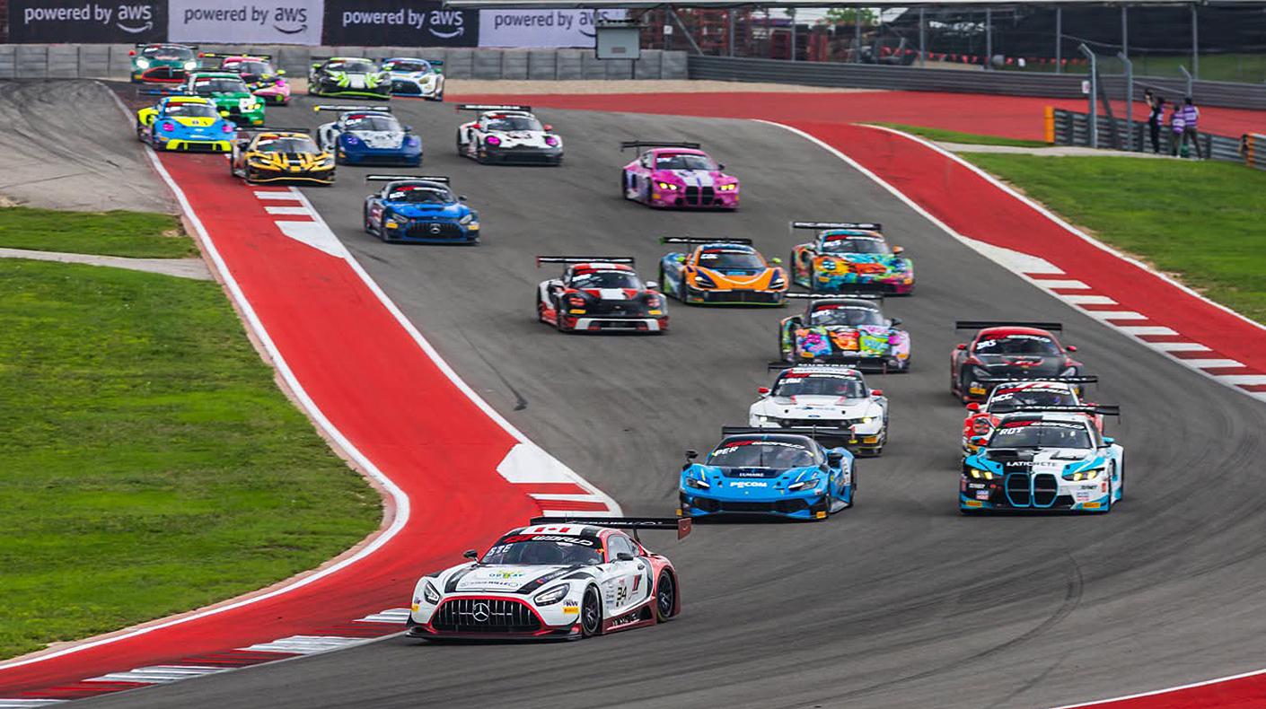 SRO America racing at Circuit of The Americas.