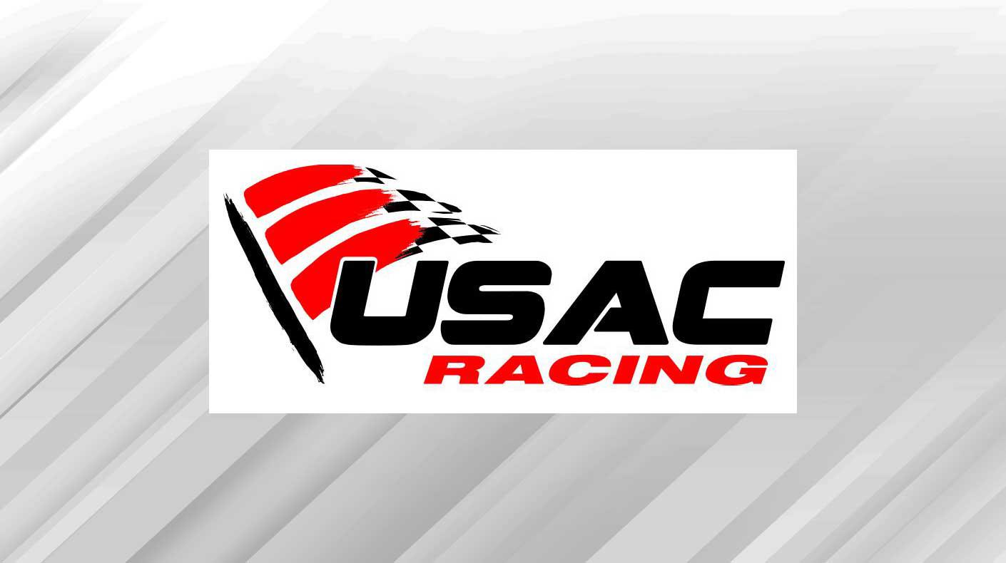 USAC Racing logo on a background.