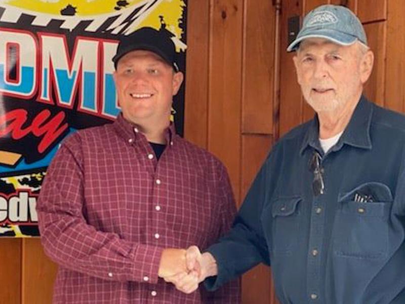 Brett Deyo, left, and Gene Cole, right. Photo courtesy of Utica-Rome Speedway