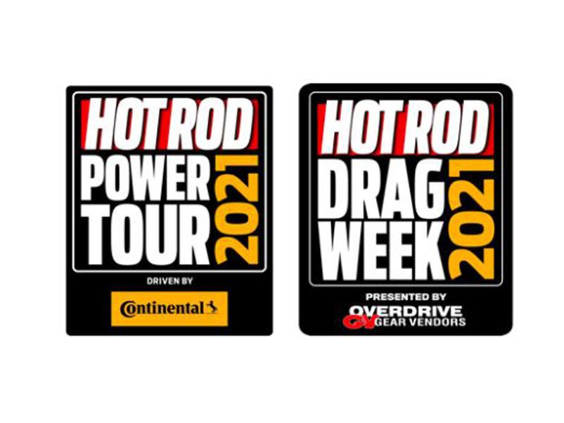 HOT ROD Power Tour logo and HOT ROD Drag Week logo