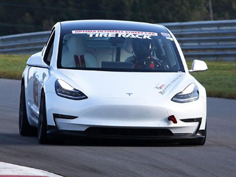 SCCA EV car on track