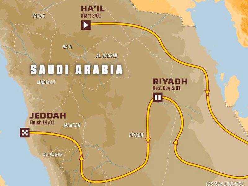 2022 Dakar Rally route