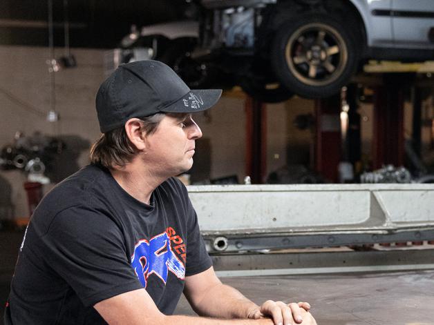 (Left) Brent Leivestad, owner of PFI Speed and Dr. Jamie Meyer, president of PRI (right)