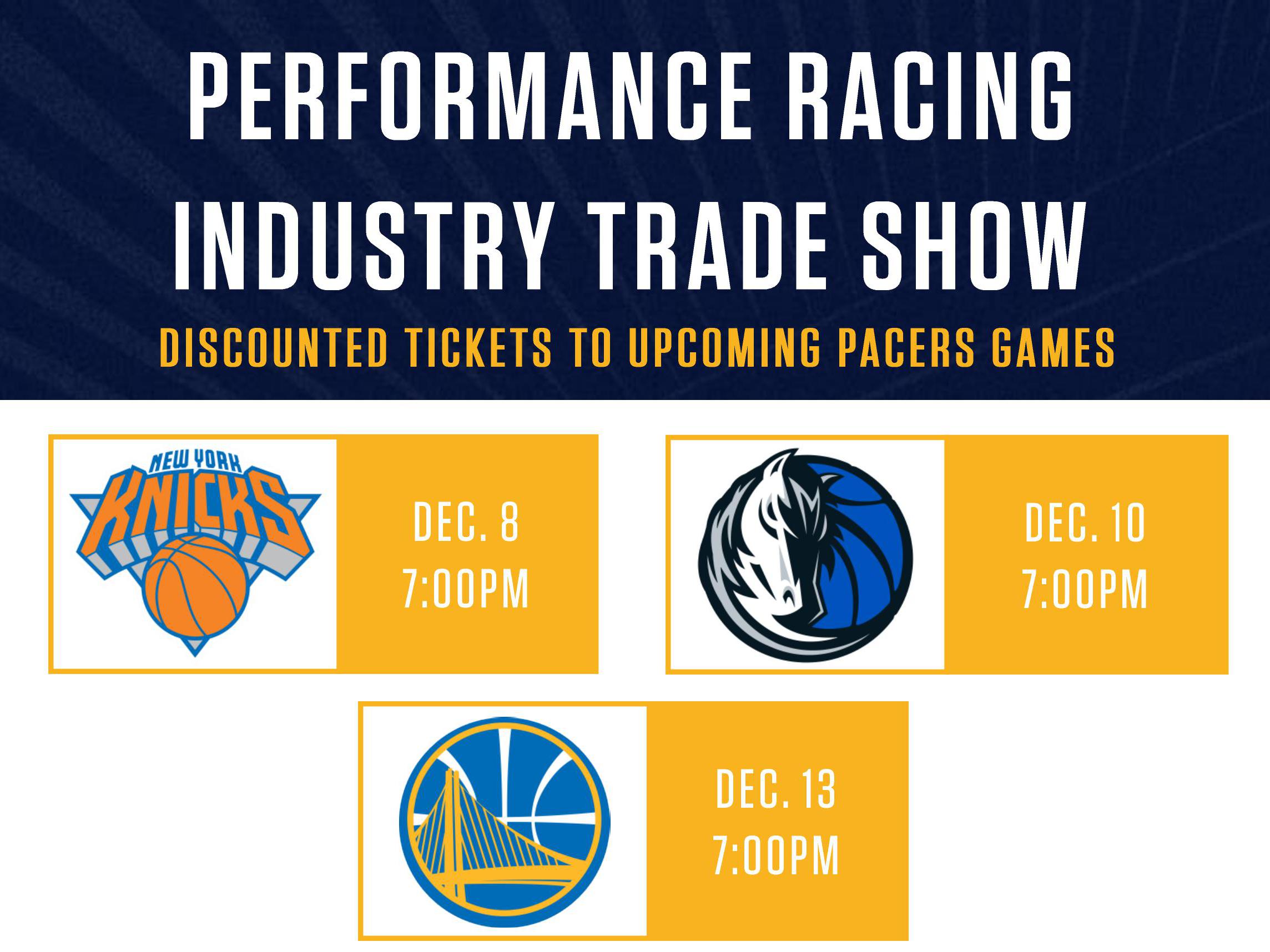 The PRI Trade Show has teamed up with the Indiana Pacers to provide discounted entry to upcoming basketball games.