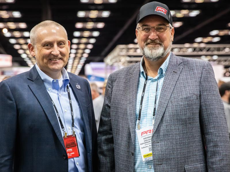 Indiana Governor Tours 2021 PRI Show