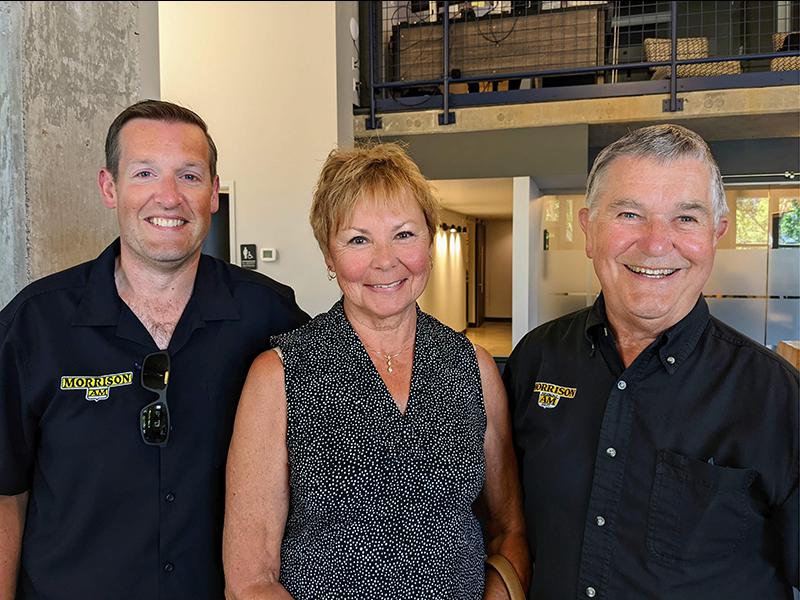 (left to right) Matt Jones, Jeanette Morrison, and Art Morrison
