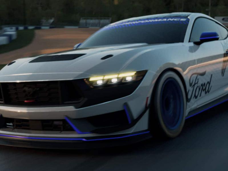 Seventh generation Ford Mustang on track