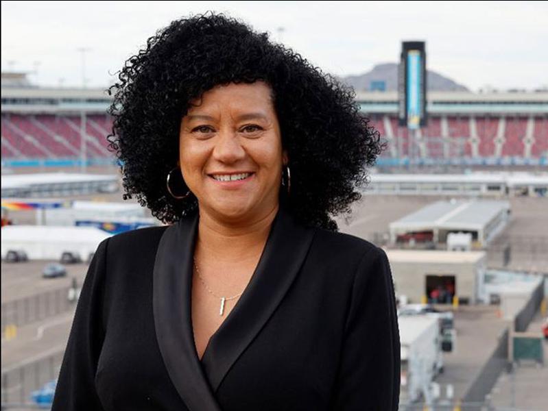 Phoenix Raceway logo, Latasha Causey headshot