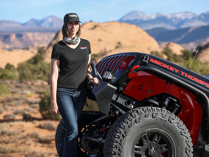 Heather Tausch, Mickey Thompson Tires & Wheels logo