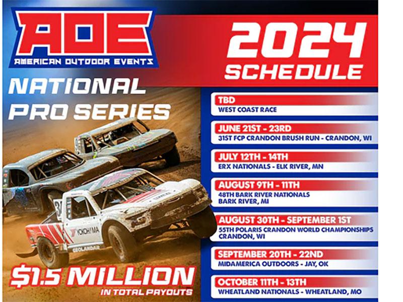 American Outdoors Events new series schedule