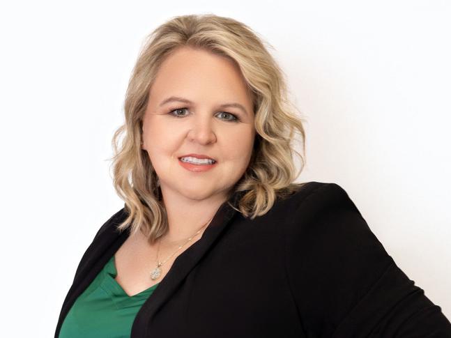 IHRA logo, headshot of Leah Martin