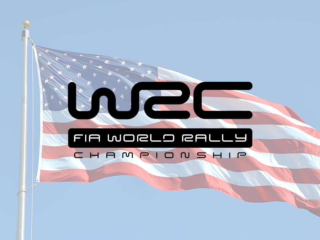WRC logo over American flag